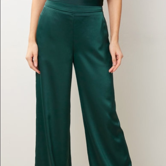 Wide Leg Silk Pants - Picture 3 of 3